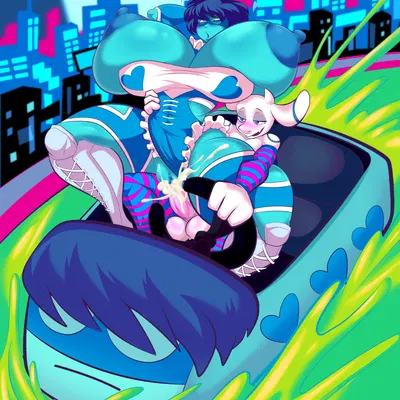 kris dreemurr, rainbow mika, sam (steamyfur) (capcom, deltarune) created by muzarello