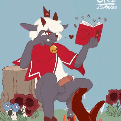 lamb (cult of the lamb), red crown (cult of the lamb) (cult of the lamb, massive monster (studio)) created by ori (artist)