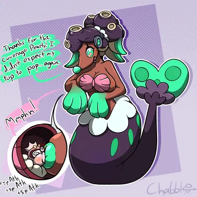 marina (splatoon), pearl (splatoon) (nintendo, pokemon) created by chabble