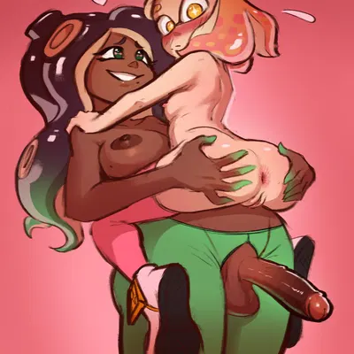 marina (splatoon), pearl (splatoon) (nintendo, splatoon) created by iseenudepeople