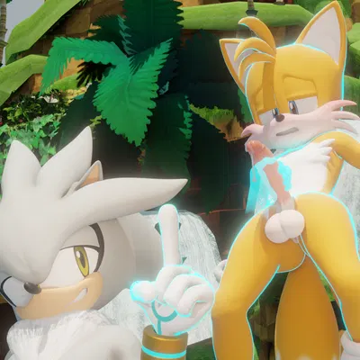 miles prower, silver the hedgehog (sega, sonic the hedgehog (series)) created by twintails3d