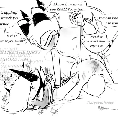 millie (helluva boss), moxxie (helluva boss) (hellaverse, helluva boss) created by potatonebula