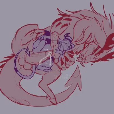 millie (helluva boss), moxxie (helluva boss), werebeast millie (lizards0ck) (hellaverse, helluva boss) created by lizards0ck