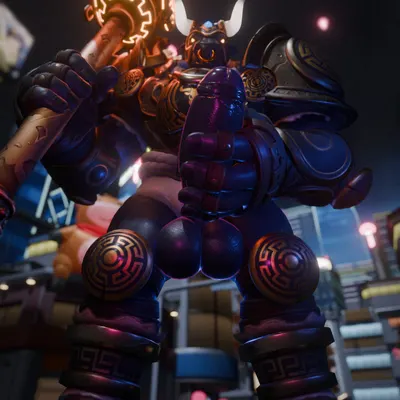 minotaur reinhardt, reinhardt (overwatch) (blizzard entertainment, european mythology) created by frogtoa