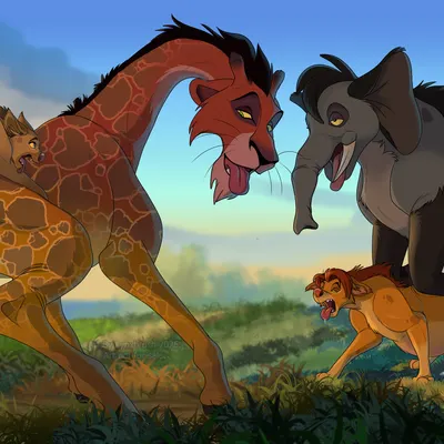 nala (the lion king), scar (the lion king), shenzi (the lion king) (disney, the lion king) created by lynxbrush