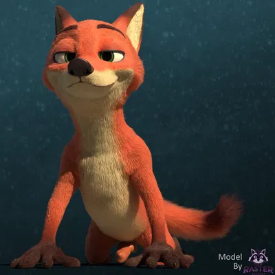nick wilde (disney, zootopia) created by rasterraccoon