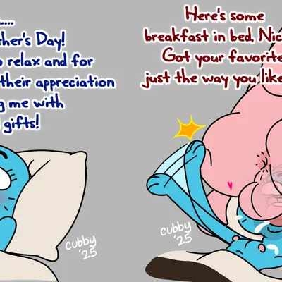 nicole watterson, richard watterson (cartoon network, mother's day) created by cubby chambers