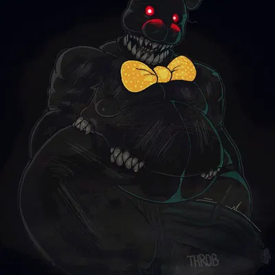 nightmare (fnaf) (five nights at freddy's, five nights at freddy's 4) created by badaboomey, ogilenuj