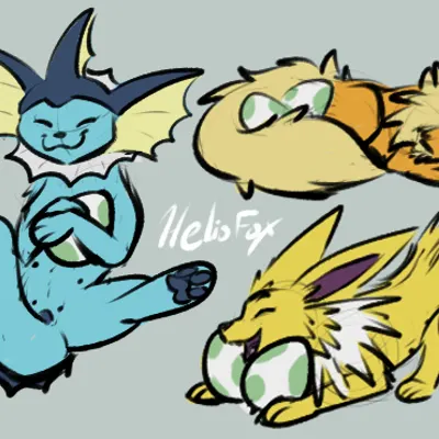 nintendo, pokemon created by heliofox