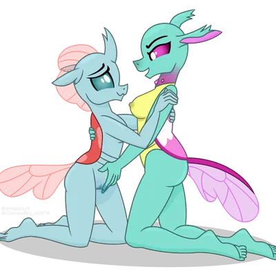 ocellus (mlp), spiracle (mlp) (friendship is magic, hasbro) created by wasisi