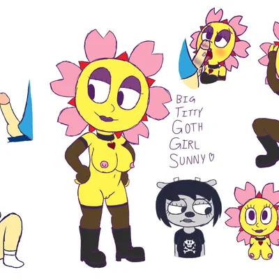 parappa, rammy lamb, sunny funny (big titty goth gf (meme), parappa the rapper) created by kamirappa