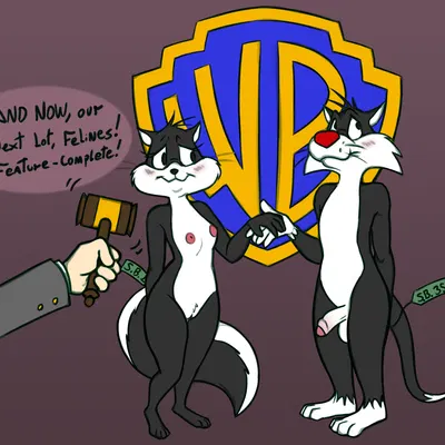 penelope pussycat, sylvester (looney tunes) (looney tunes, warner brothers) created by redout, third-party edit