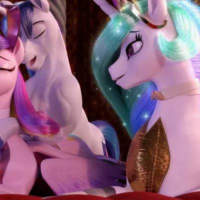princess cadance (mlp), princess celestia (mlp), shining armor (mlp) (friendship is magic, hasbro) created by clopician