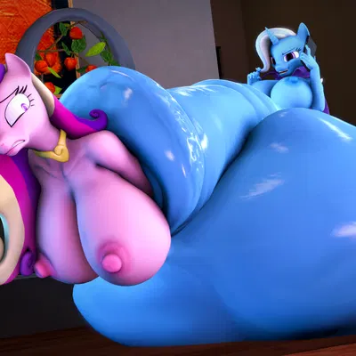 princess cadance (mlp), trixie (mlp) (friendship is magic, hasbro) created by cryowolf9