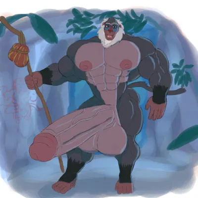 rafiki (disney, the lion king) created by hehdgd