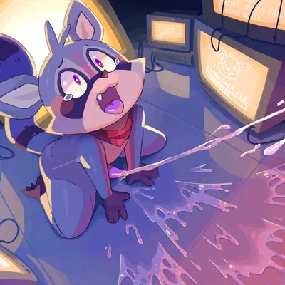 rambley raccoon (indigo park) created by fpop, lonelycharart