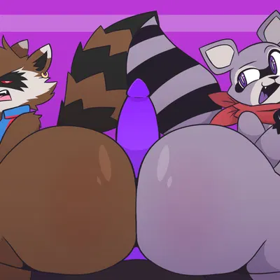 rambley raccoon, rocket raccoon (guardians of the galaxy, indigo park) created by tunemon