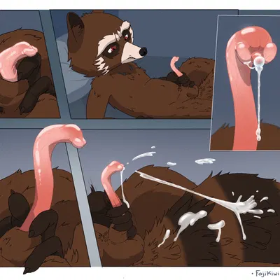 rocket raccoon (guardians of the galaxy, marvel) created by fajikiwi