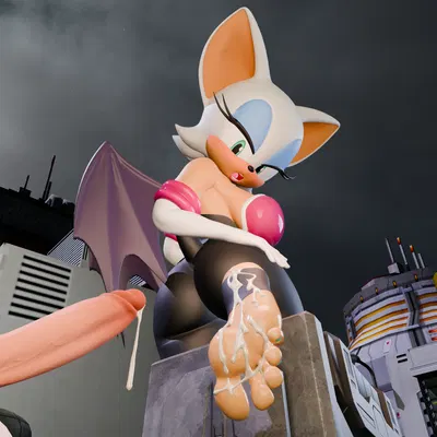 rouge the bat (sega, sonic the hedgehog (series)) created by twintails3d