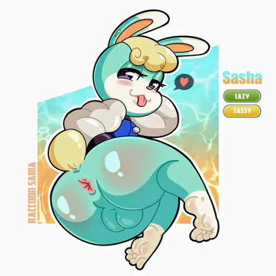 sasha (animal crossing) (animal crossing, nintendo) created by raccoon sama