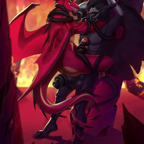 satan (helluva boss), zerva von zadok (capesir) (hellaverse, helluva boss) created by skiba613