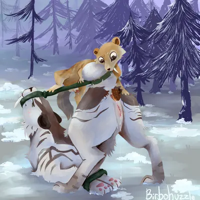 scrat (ice age), shira (ice age) (blue sky studios, ice age (series)) created by birbobuzzle