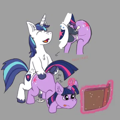shining armor (mlp), twilight sparkle (mlp) (friendship is magic, hasbro) created by razzle the red