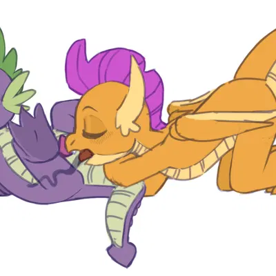 smolder (mlp), spike (mlp) (friendship is magic, hasbro)