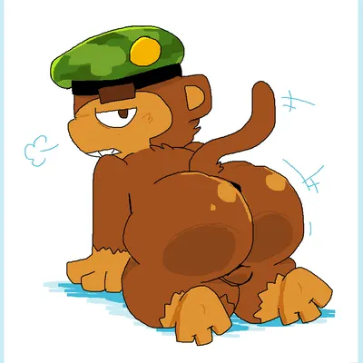 sniper monkey (bloons) (bloons tower defense, ninja kiwi) created by pawplants