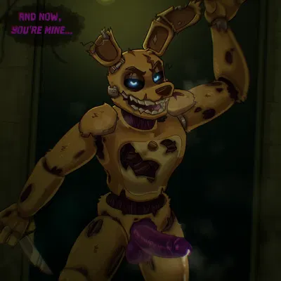 springtrap (fnaf) (five nights at freddy's, five nights at freddy's 3) created by tw1nkd3m0n