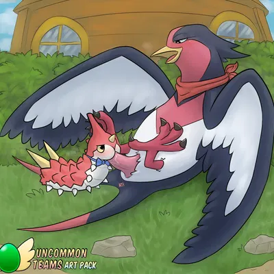 swellow (eotds), team tasty, wurmple (eotds) (nintendo, pokemon) created by rymherdier
