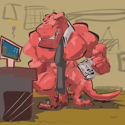 terry (dinosaur office) (dinosaur office) created by wetyuip