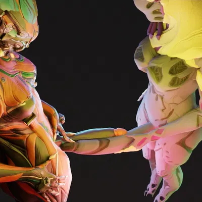 valkyr (warframe), wisp (warframe) (digital extremes, tencent) created by thorius