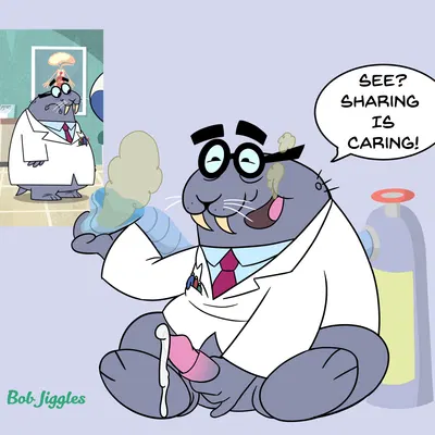 walrus doctor (scaredy squirrel) (nelvana, scaredy squirrel) created by bob-jiggles