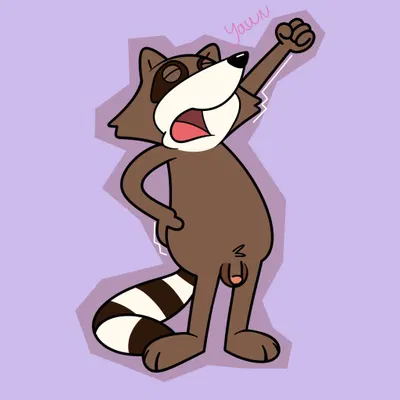 walter raccoon (pb and j otter) created by fabricationist