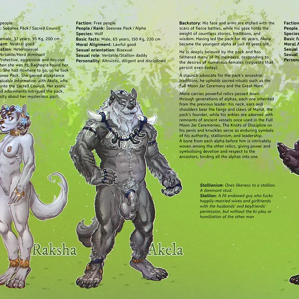 akela (jungle book), alpha wolf, bagheera (jungle book) (mowgli (film), mythology) created by hotsatyr