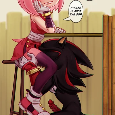 amy rose, shadow the hedgehog (sega, sonic boom) created by mikairi