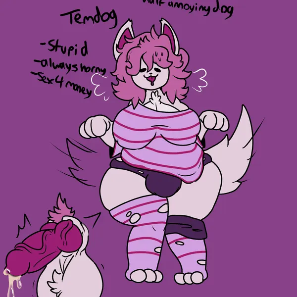annoying dog (undertale), fan character, temmie (undertale) (undertale, undertale (series)) created by chibitay