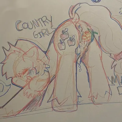 applejack (mlp) (country girls make do, friendship is magic) created by starrmutt