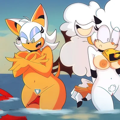 barry (sonic), lanolin the sheep (sonic), miles prower (idw publishing, sega) created by popfulblue