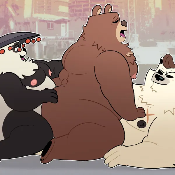 ben bigger, nitro fuel bear, pan yinhu (mihoyo, zenless zone zero) created by anukkyt