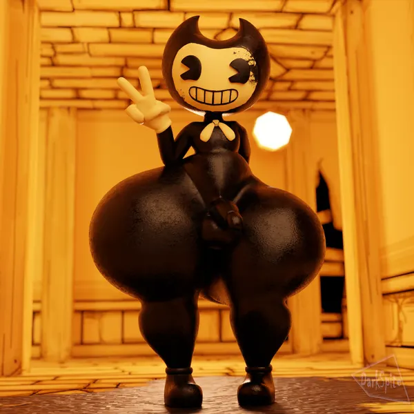 bendy the dancing demon (bendy and the ink machine) created by darkspite
