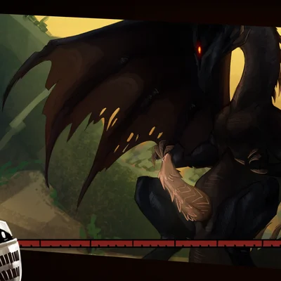 black dragon kalameet (dark souls, fromsoftware) created by shido-tara