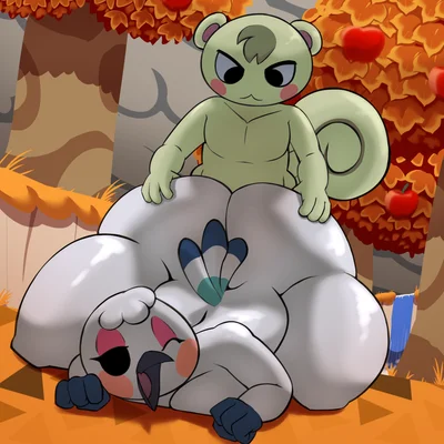 blanche (animal crossing), marshal (animal crossing) (animal crossing, nintendo) created by plaga, trinity-fate62