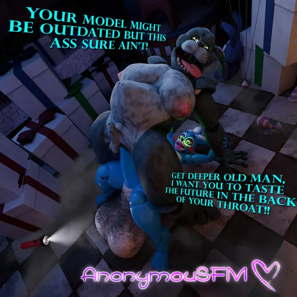 bonnie (fnaf), toy bonnie (fnaf) (five nights at freddy's, five nights at freddy's 2) created by anonymousfm