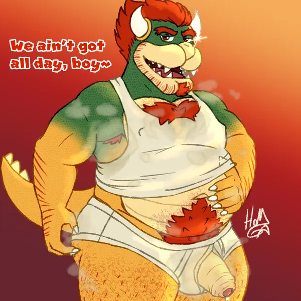 bowser (mario bros, nintendo) created by dropsofmoonlight