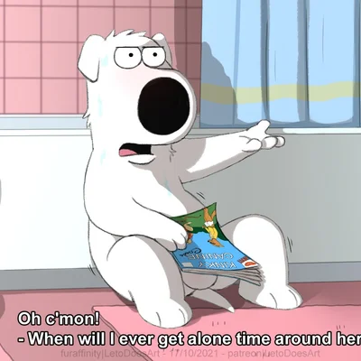 brian griffin (family guy) created by letodoesart