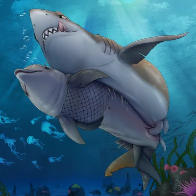 brooce, sharkbait (ferobird) created by redraptor16