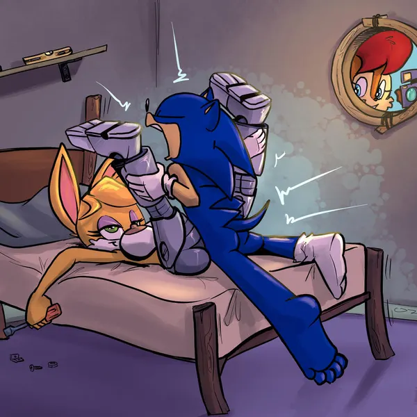 bunnie rabbot, sally acorn, sonic the hedgehog (sega, sonic the hedgehog (comics)) created by shieltar