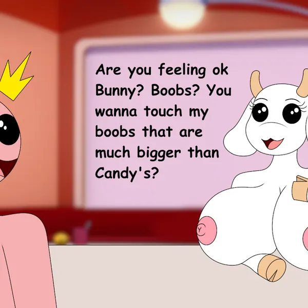bunny maloney (character), candy bunny, charlotte (bm) (boobs? wanna touch boobs?, bunny maloney) created by foxtide888